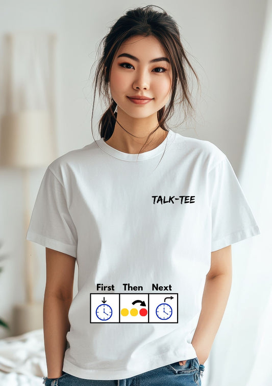 First-Then-Next AAC Tee